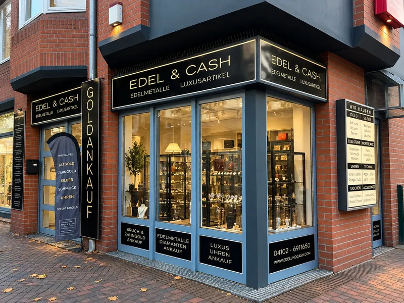 Ladengeschäft Edel & Cash in der Manfred-Samusch-Straße 1 in Ahrensburg