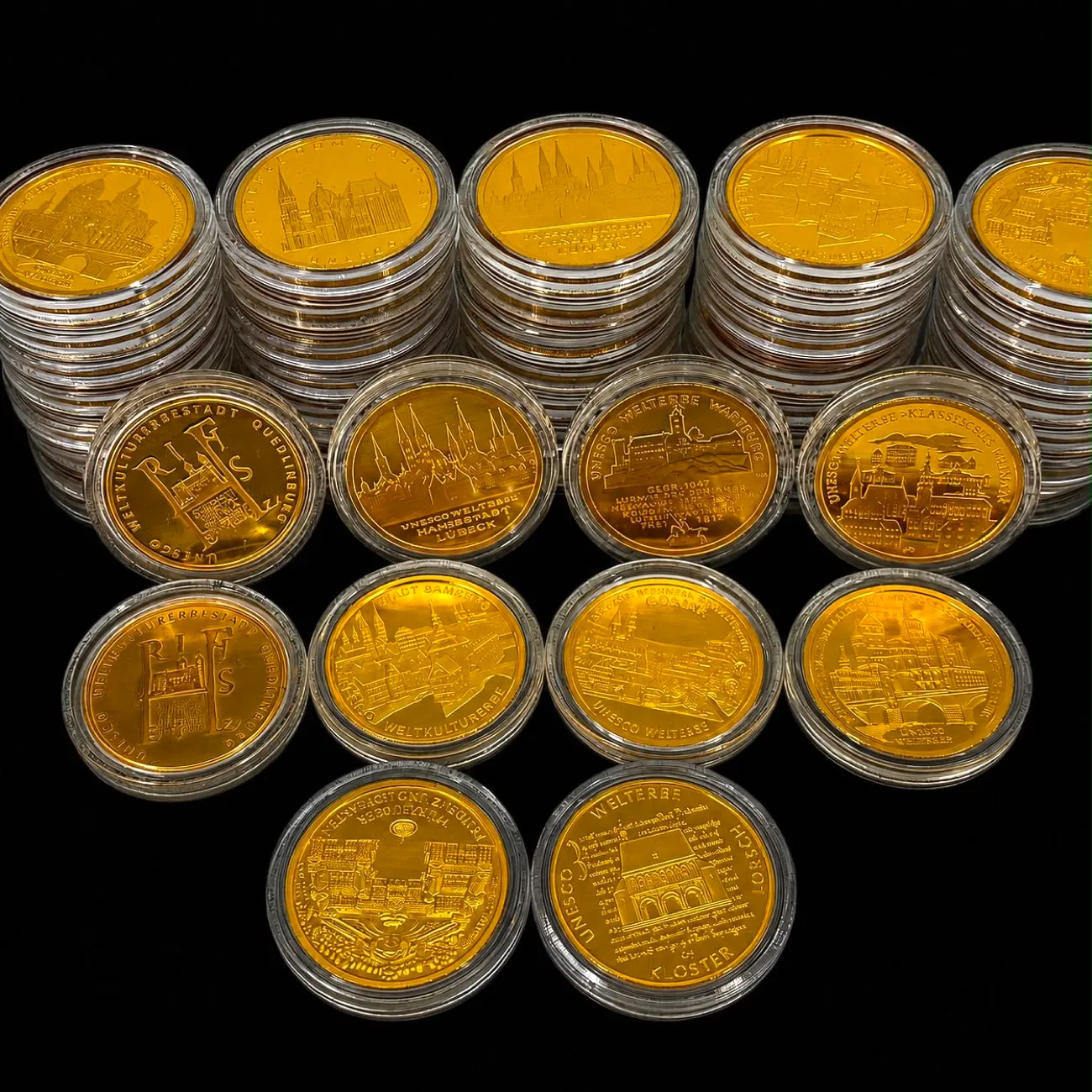Gold-Gedenkmünzen in Kapseln